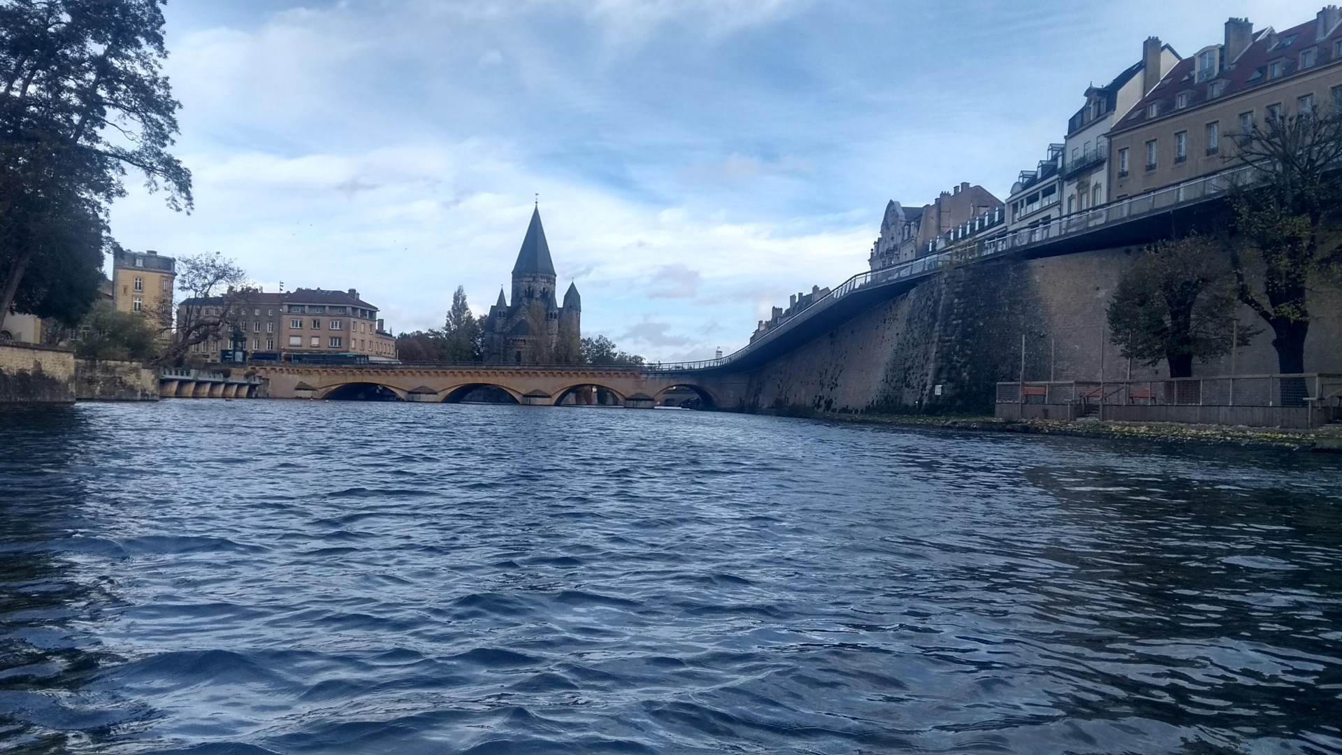 Sur la Moselle à Metz, parcours habituel