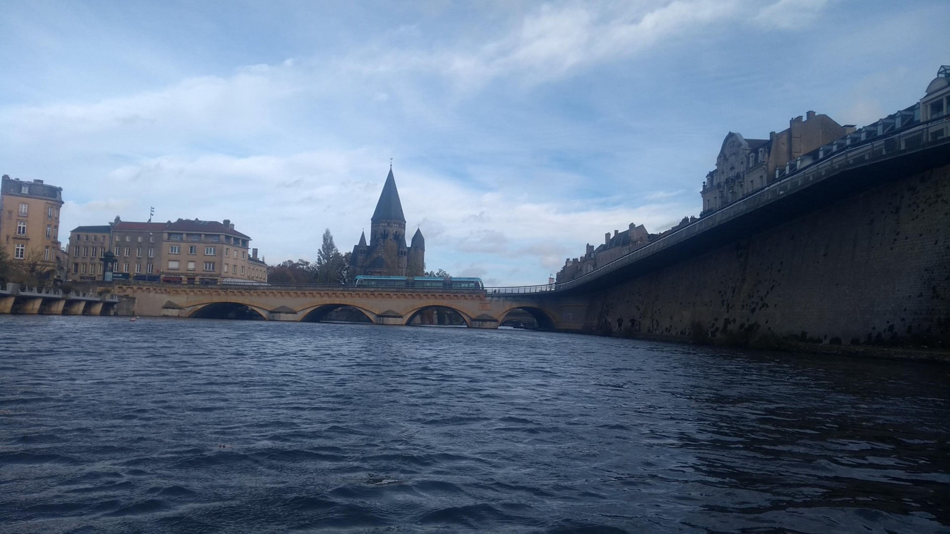 Sur la Moselle à Metz, parcours habituel