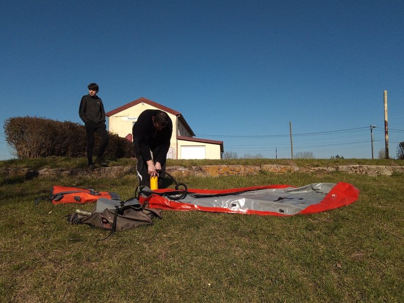 test d'un kayak à Bousse