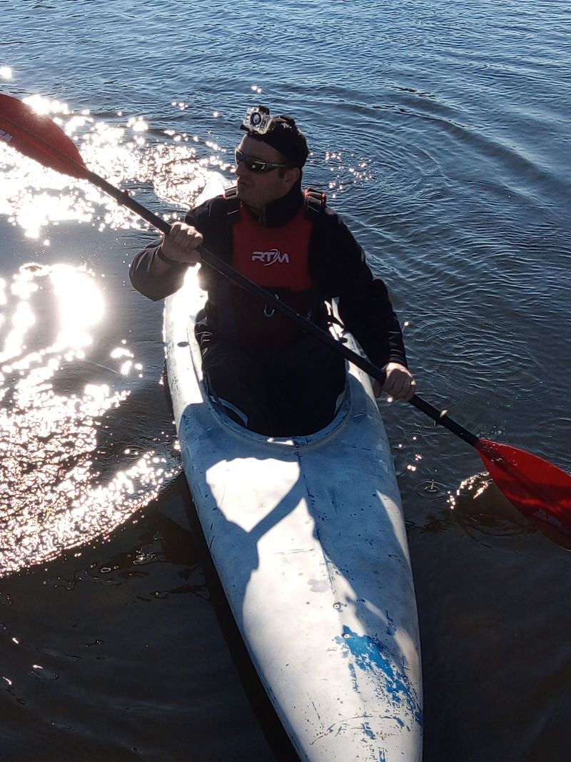 test d'un kayak à Bousse