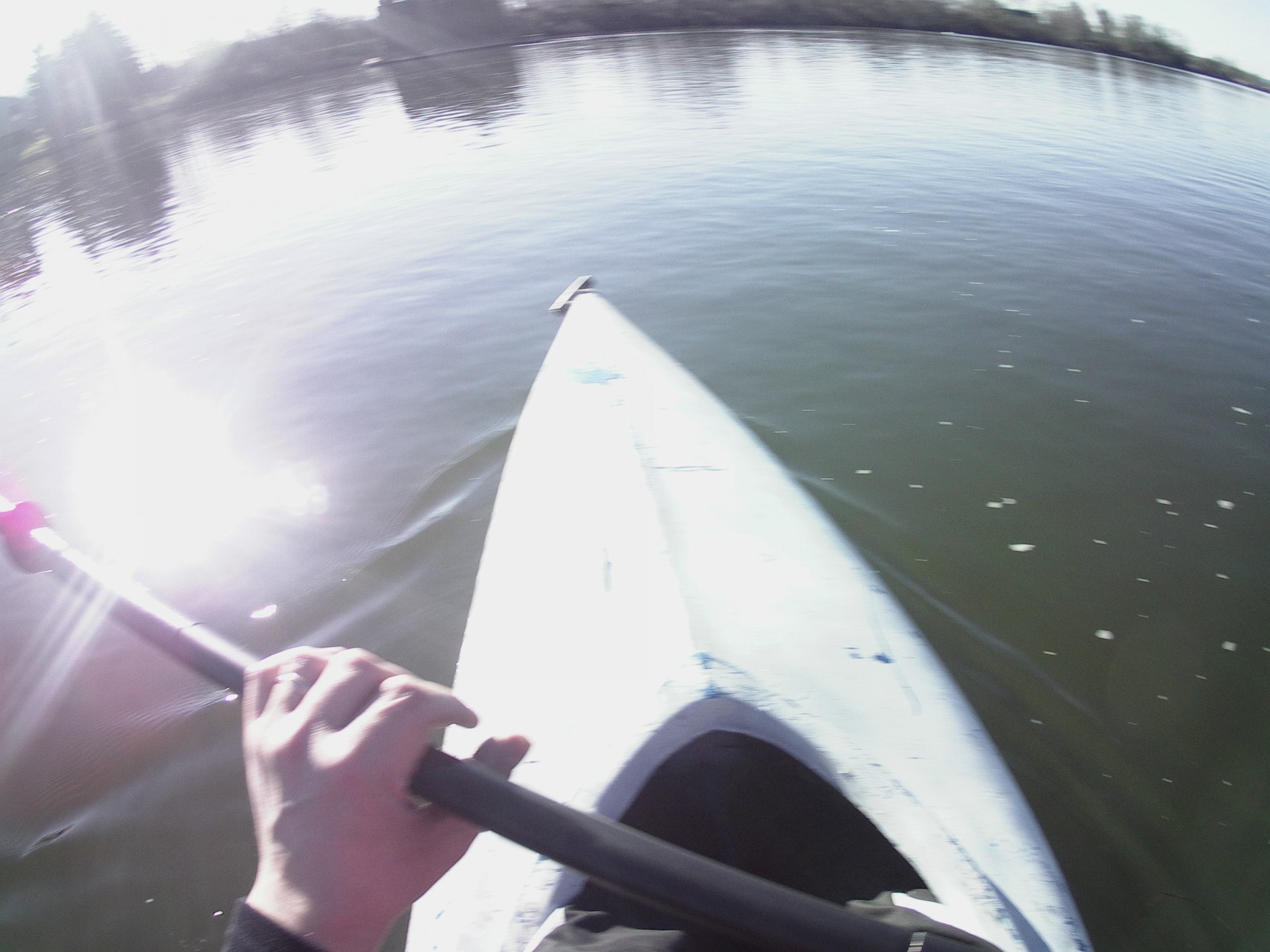 test d'un kayak à Bousse
