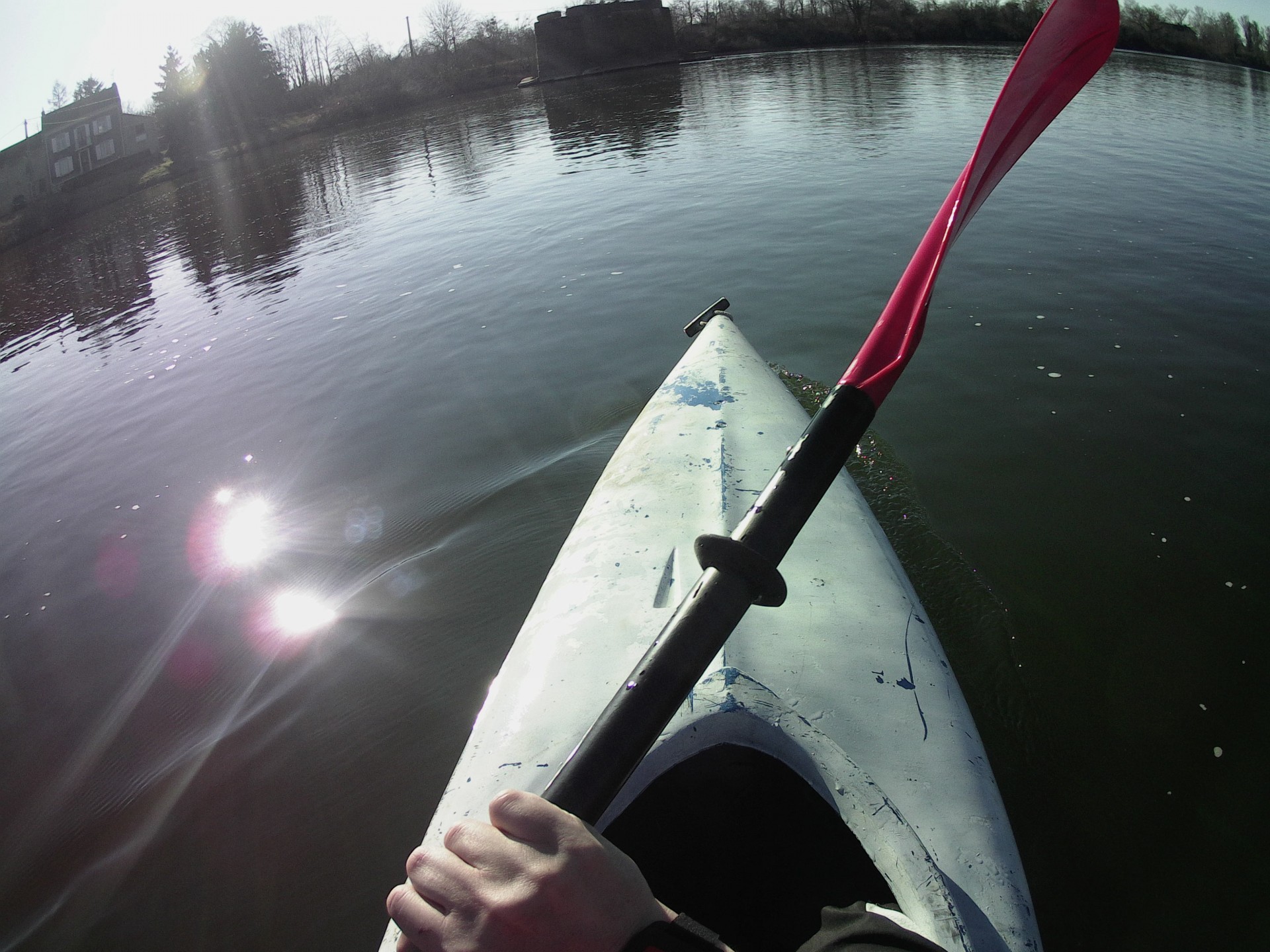 test d'un kayak à Bousse